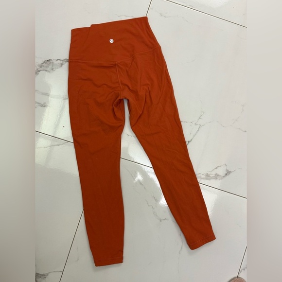 Lululemon Orange High-Waisted Leggings Size 6 - Picture 6 of 6